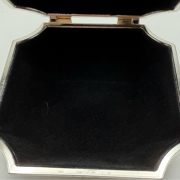 Things Remembered Silver Tone Trinket Box Rhinestones Heart Rings Earrings - Picture 8 of 11